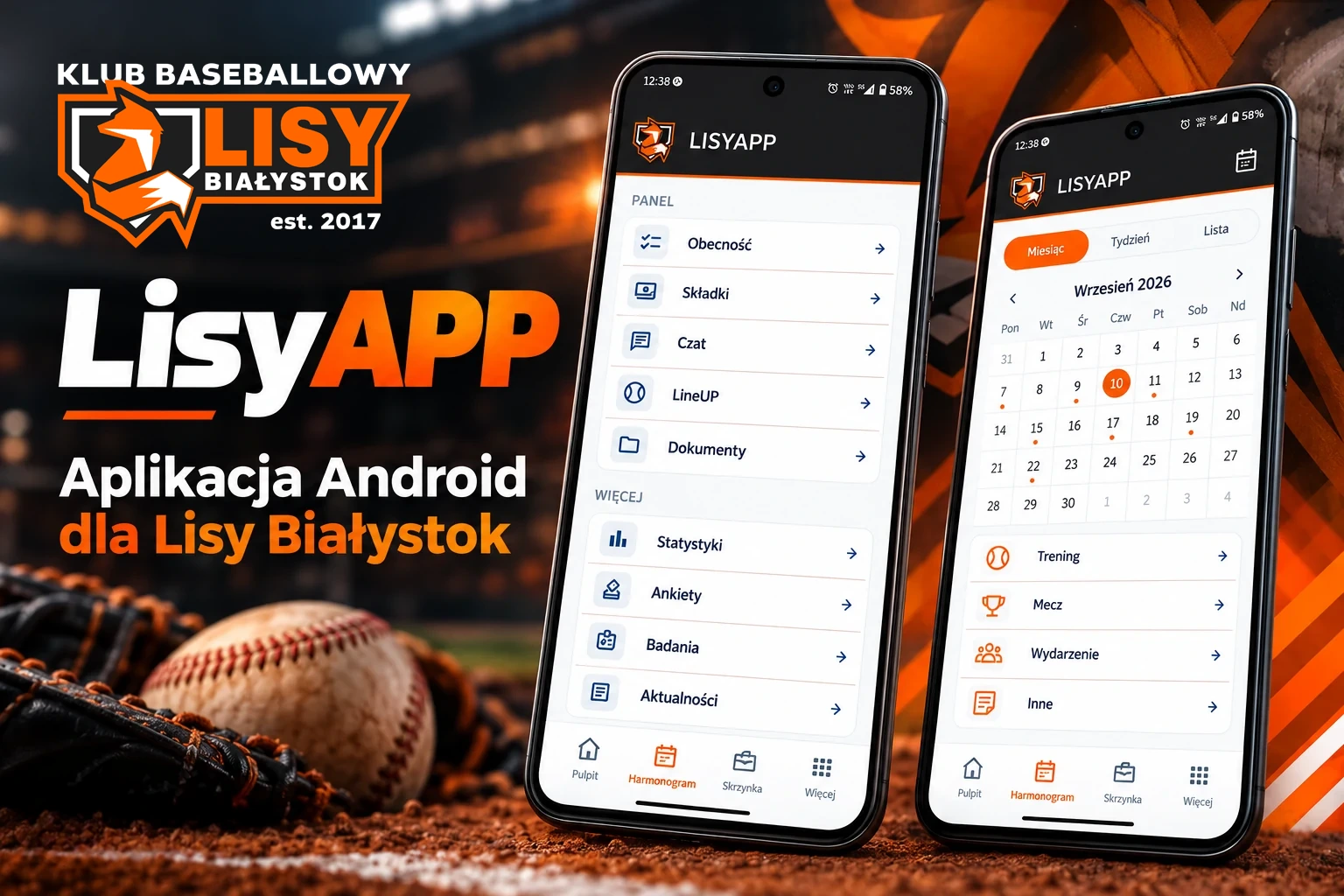 LisyAPP – realizacja Septsite, aplikacja Android dla klubu Lisy Białystok
